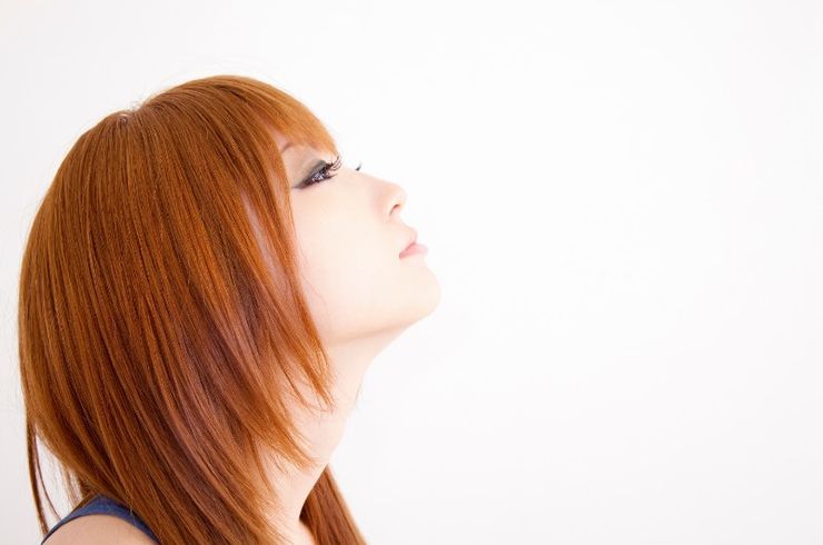 カラー　セミロング